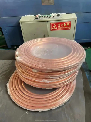 1 / 4'' 3 / 8'' Copper Pipe Tube Pancake Coil 0.2mm For Air Conditioning