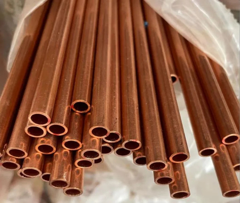 ASTM 2mm 4mm Seamless Copper Pipe C10100 C10200 Coated Steel Tube For Refrigeration